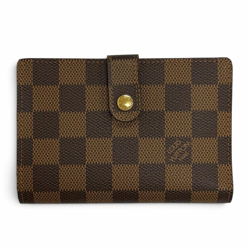 LOUIS VUITTON N61674 Damier Portefeuille Viennois Bi-fold Wallet, Brown, Made...